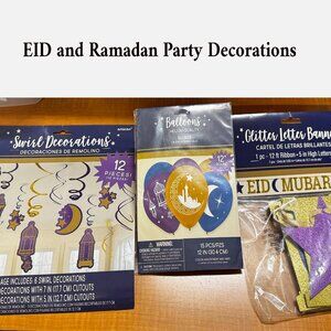 Eid and Ramadan Party Decorations, Balloons, Banner ~ Amscan